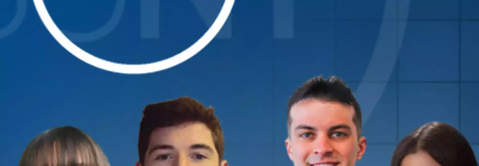 four students with SUNY logo
