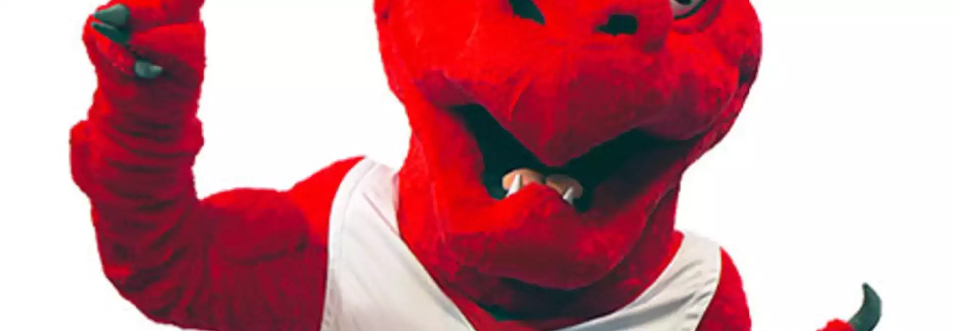 Red the dragon holding up one finger