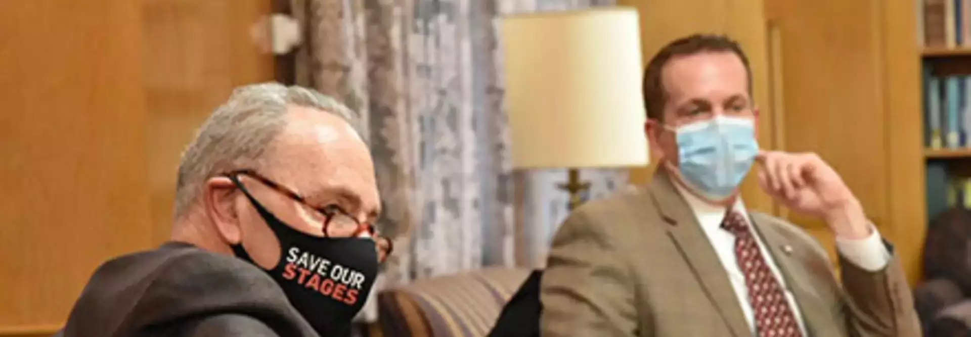 Sen. Charles Schumer and SUNY Oneonta Acting President Dennis Craig