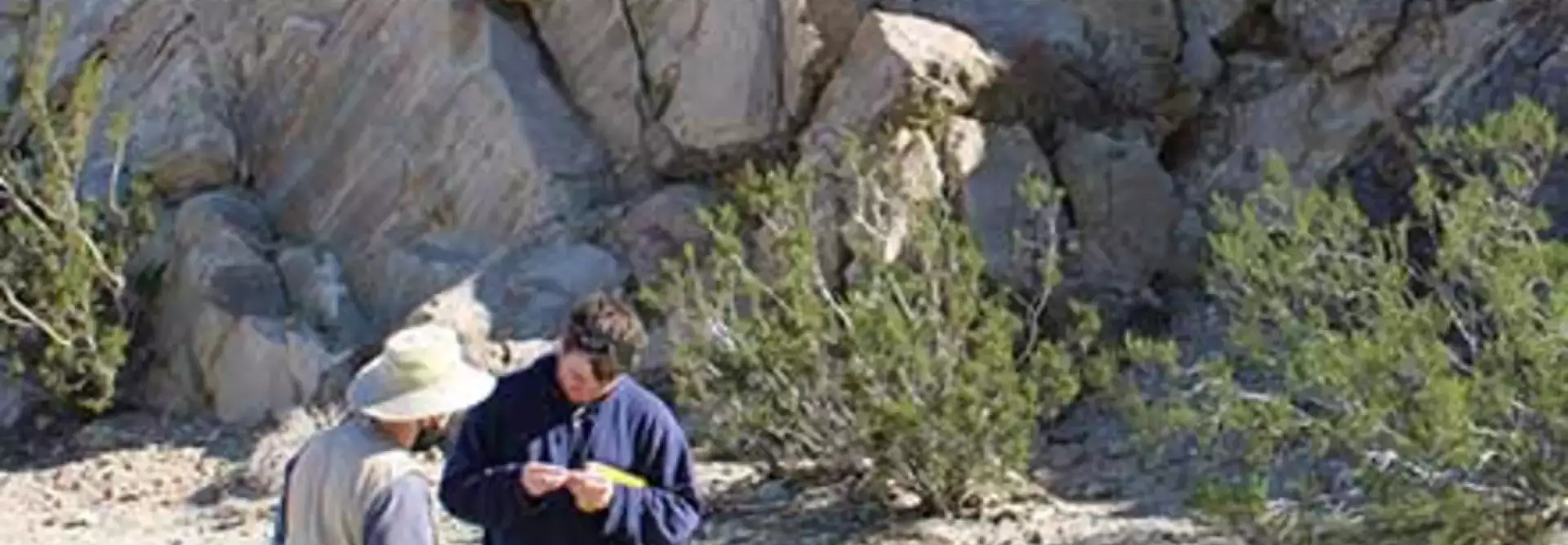 Student and professor Geology trip