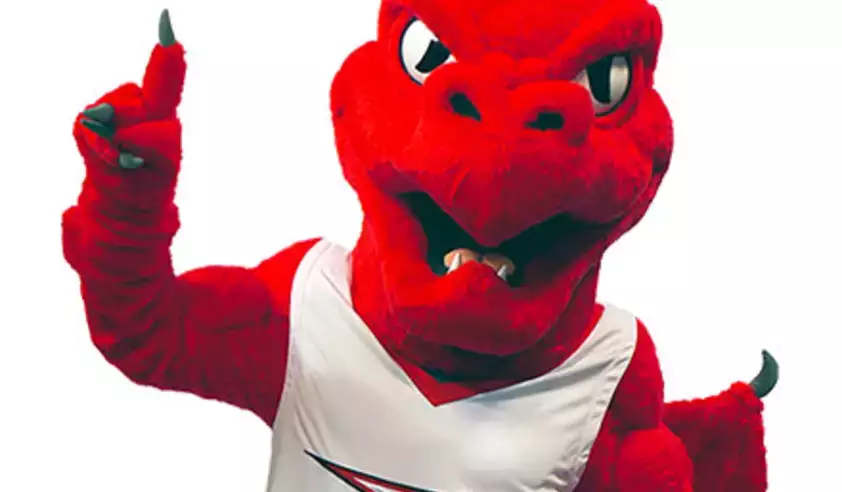 Red the dragon holding up one finger