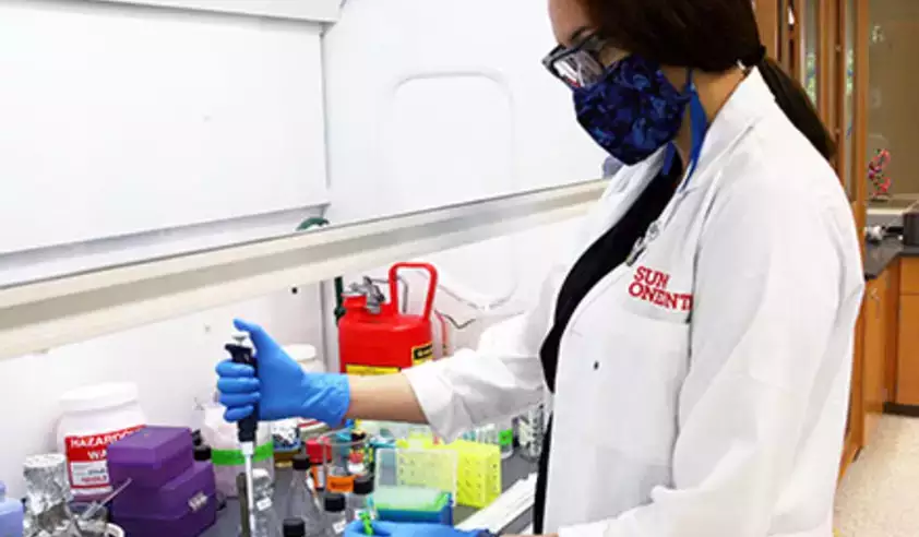 student conducting research in a lab