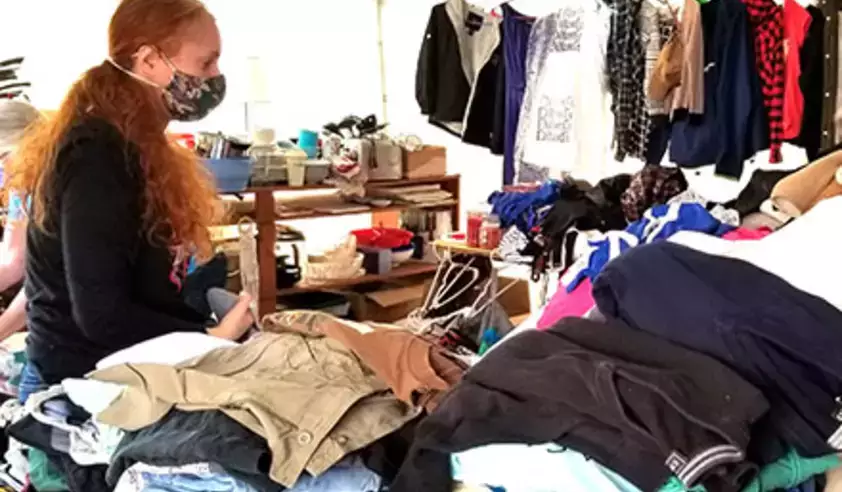 Rebecca Harrington at the ReUse Center