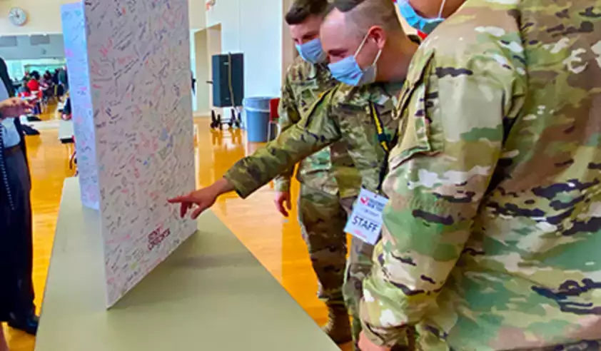 National Guard look at thank you card.