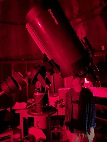 Hadley Chan at College Camp Observatory