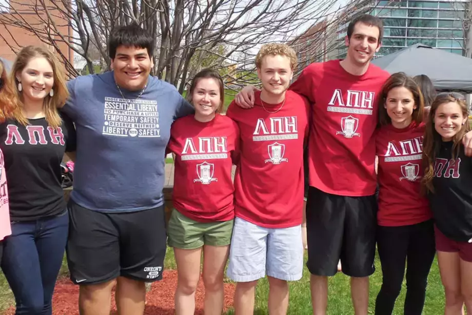 Lambda Pi Eta Students at "Fluffy Friends" event