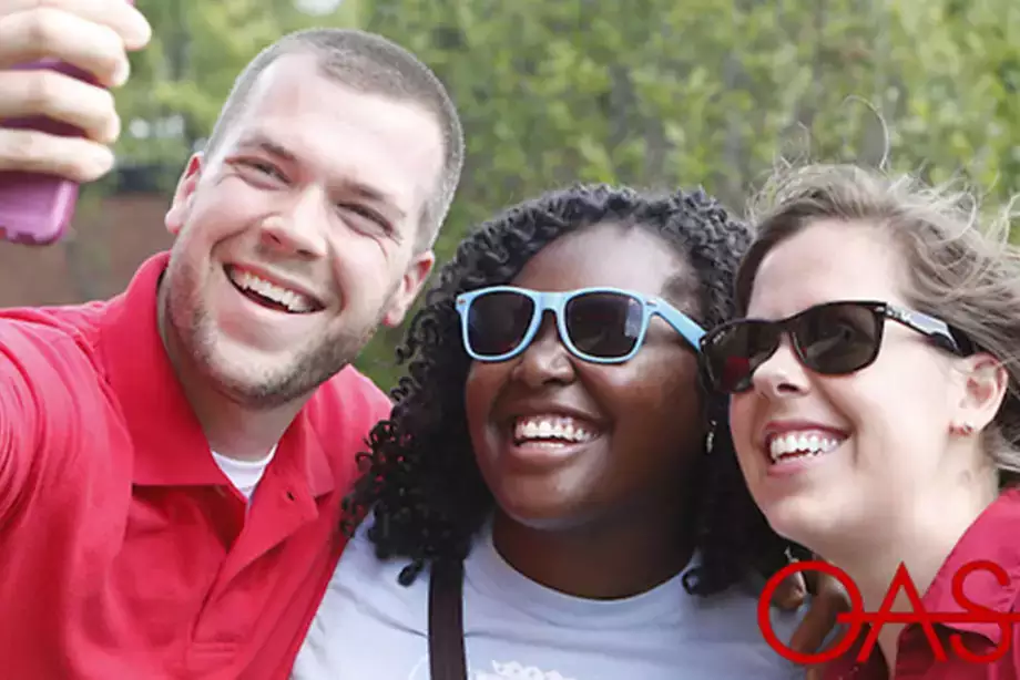 Students taking a selfie