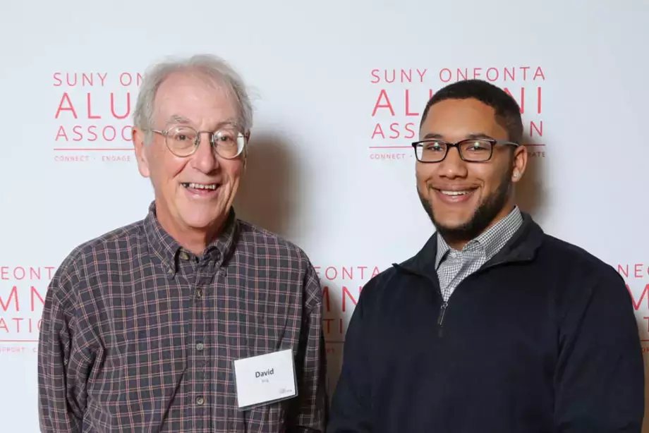 David Ring with Tyler Kruszeski '20 at the 2018 Annual Scholarship Dinner.