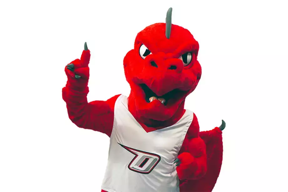 Red the dragon holding up one finger
