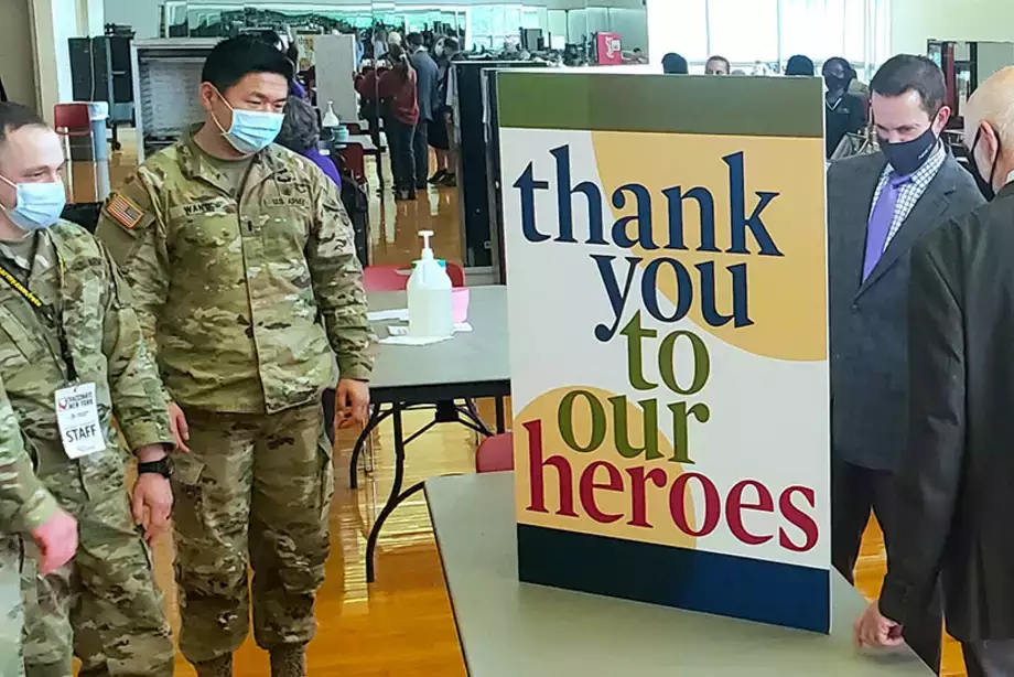 National Guard look at thank you card.