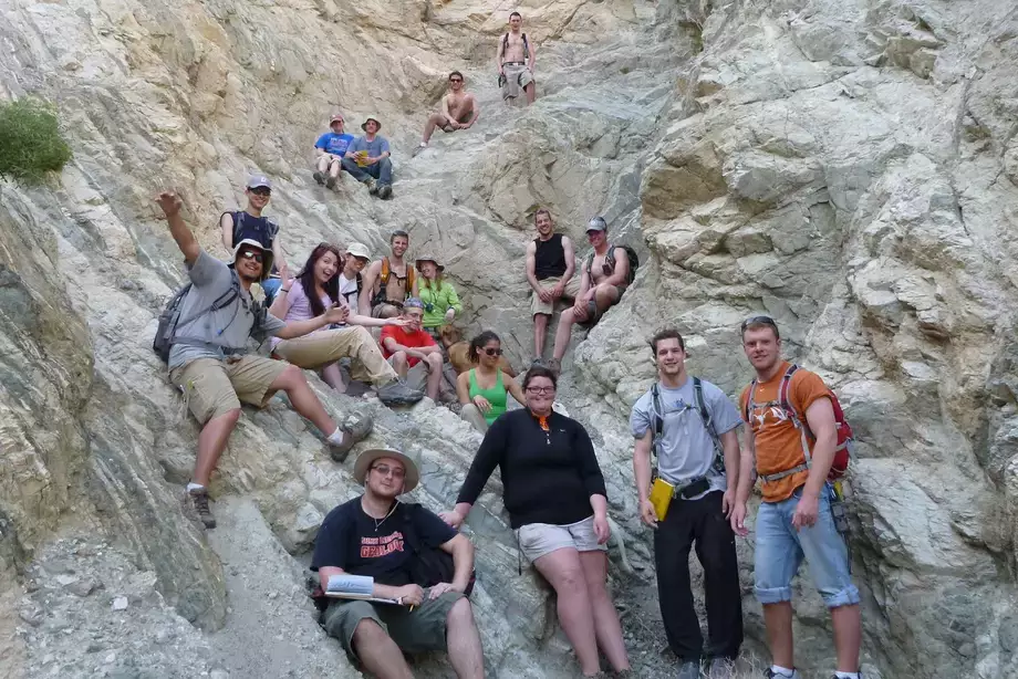 Geology majors on field trip to Southern California