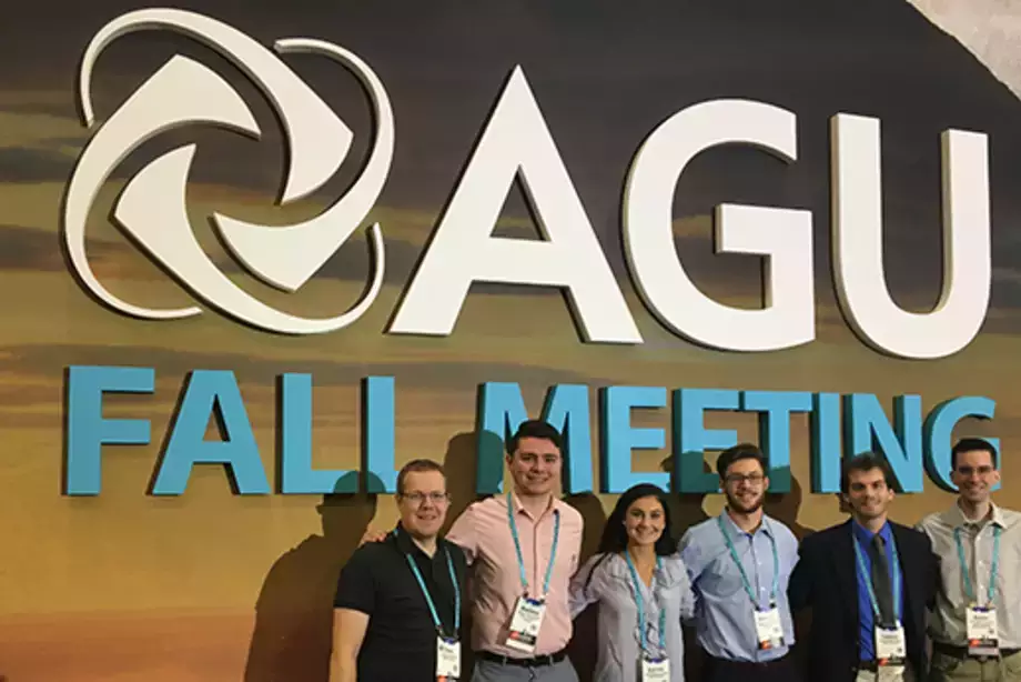 Meteorology majors attending AGU