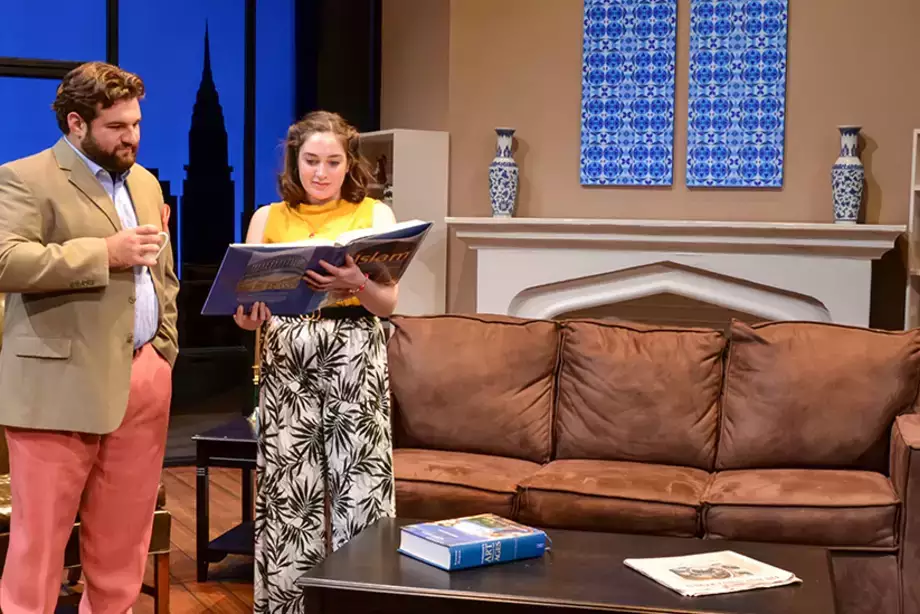 Actors appear in the SUNY Oneonta production of Disgraced