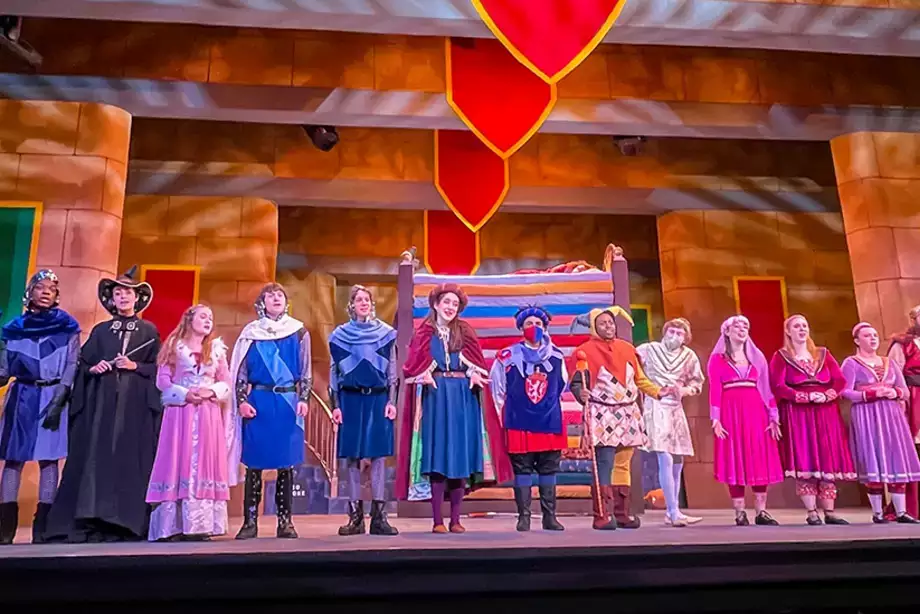 Curtain call of Once Upon a Mattress, performed at SUNY Oneonta 2022
