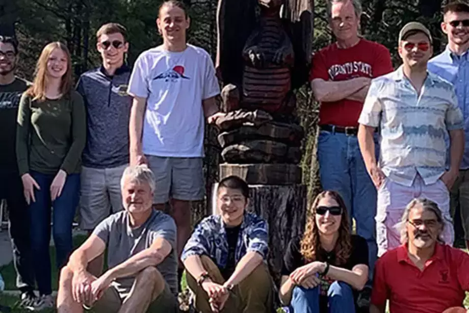 Physics and Astronomy department group picture at college camp