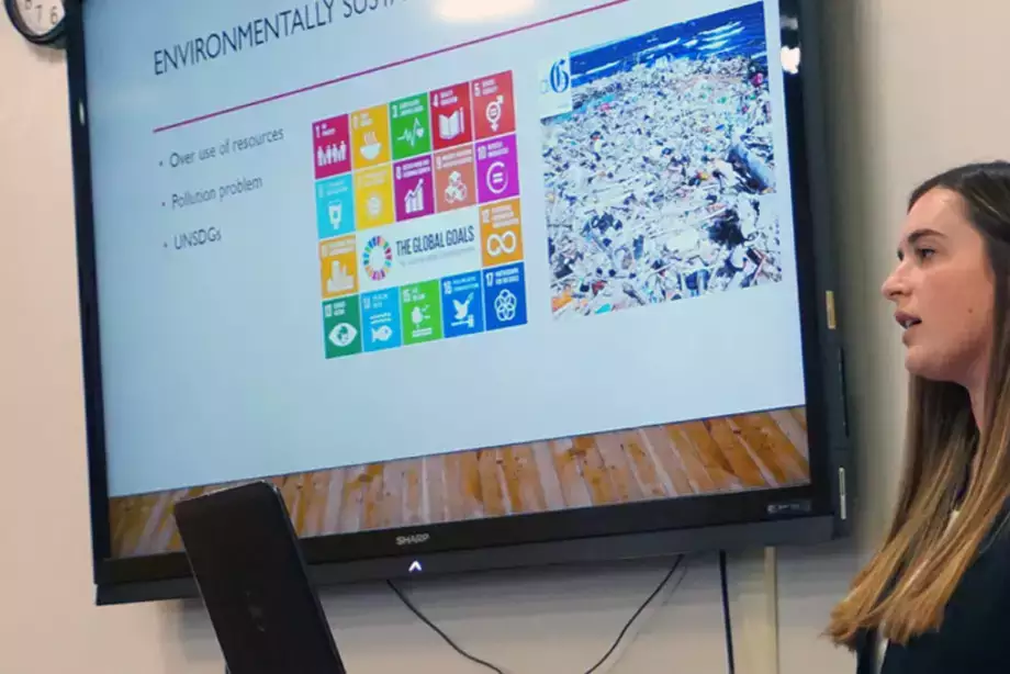 Sara McCaffrey presents on Sustainable Tourism in Jamaica