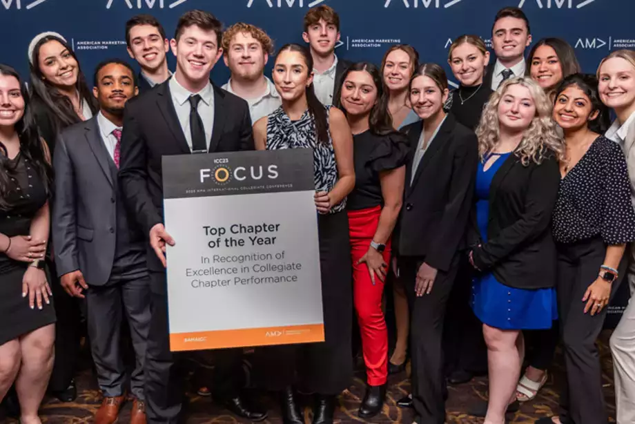 Marketing Club receives the Top 10 Chapters of the Year award from AMA.
