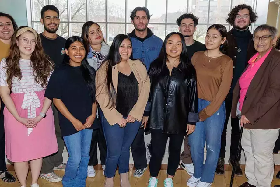 Eduardo Chavez with CAMP students and staff