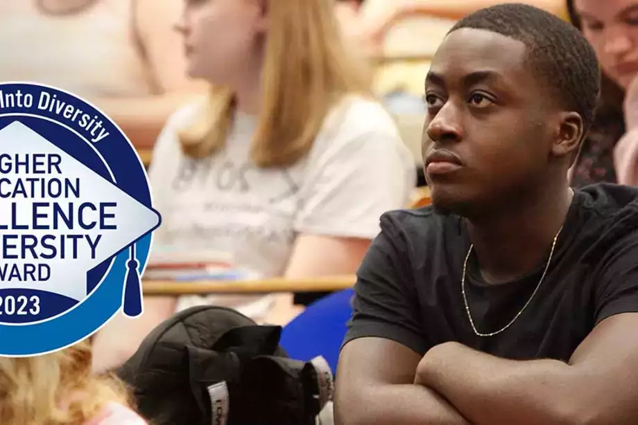Student in IRC lecture hall 