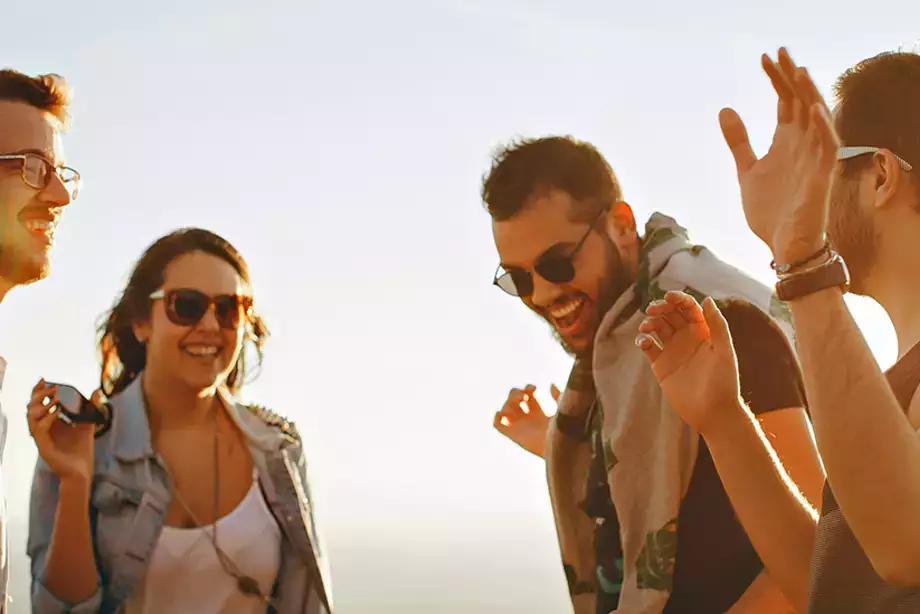 Group of people laughing
