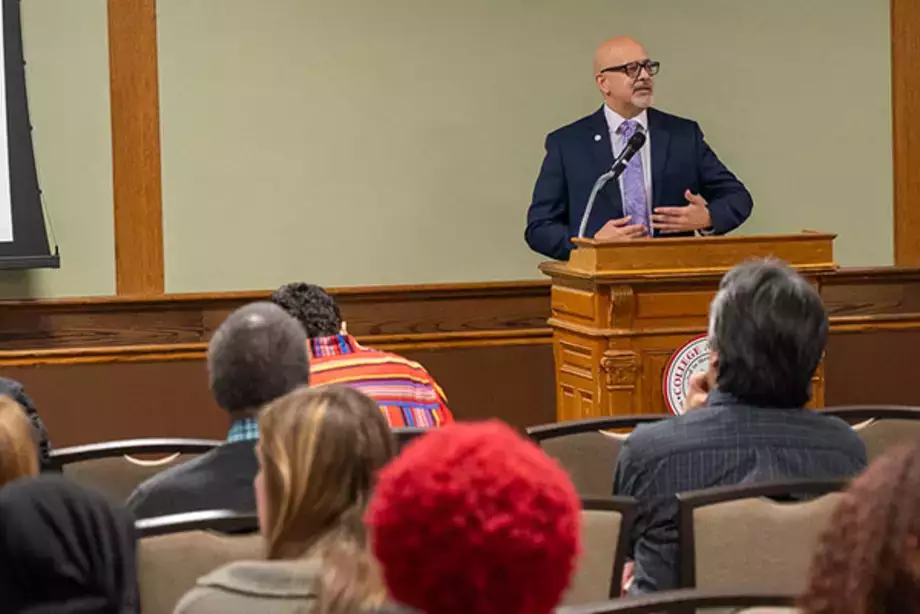 SUNY Senior Vice Chancellor Dr. Ricardo Nazario-Colón for an evening talk, "On Whose Shoulders We Stand”