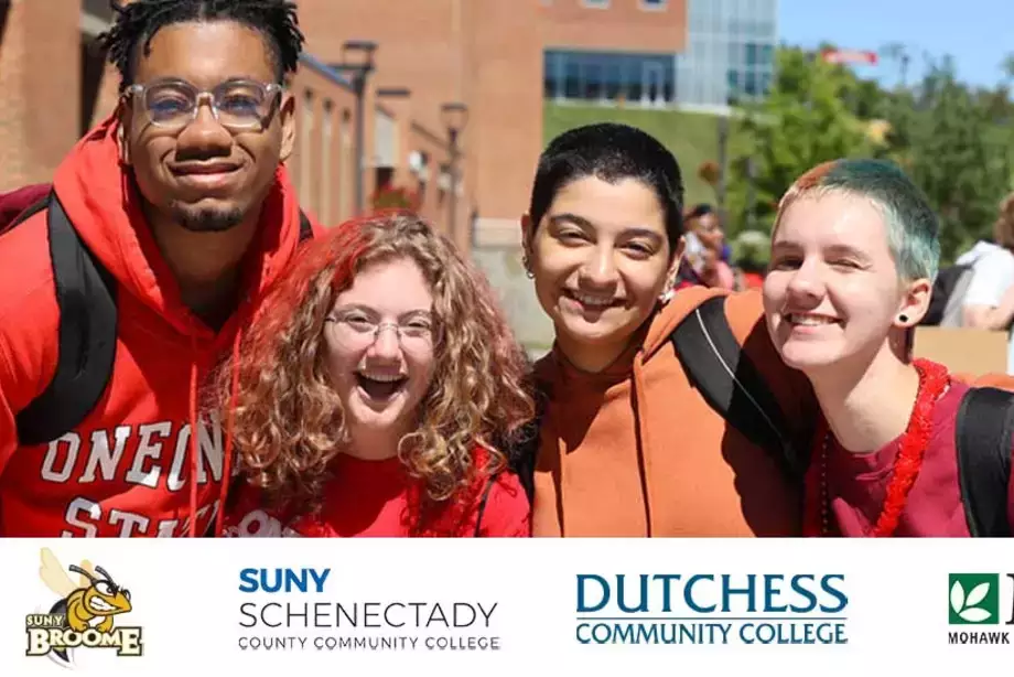 Students in quad on Red Day