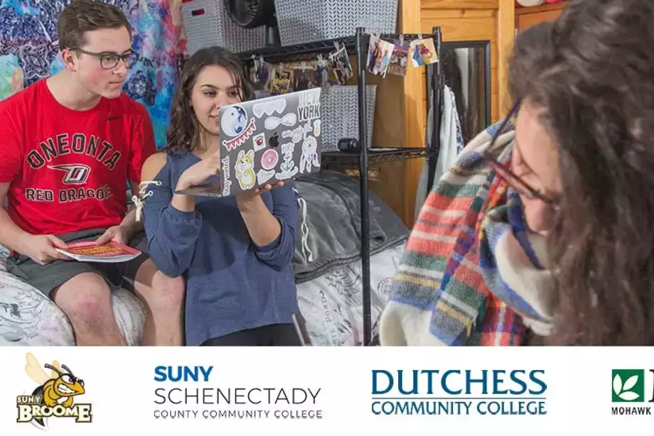 Students in dorm room