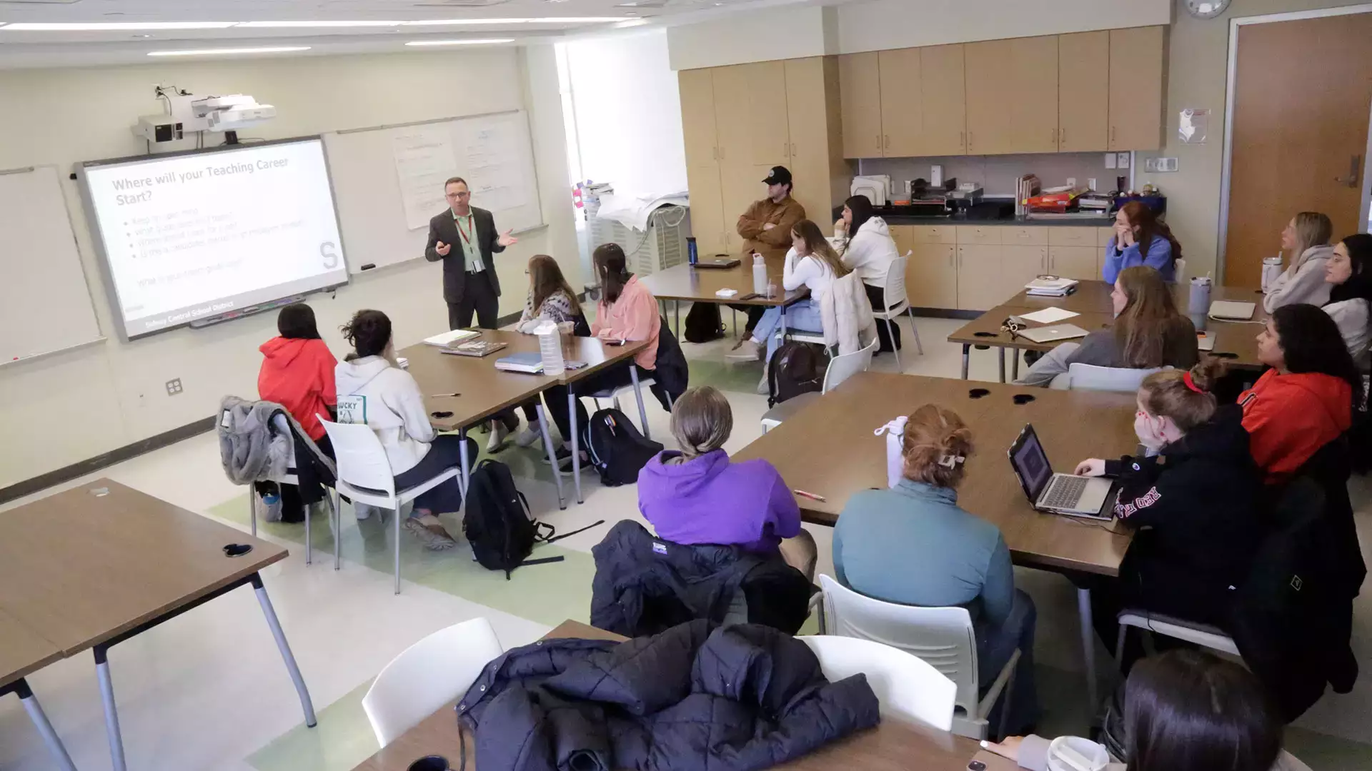 Students of Adolescent Education learning in the classroom.