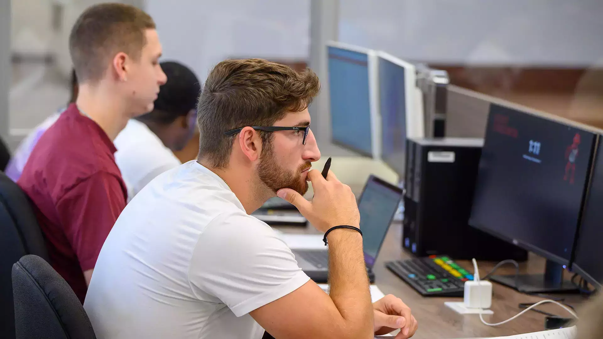Students have modern technology available in many classrooms.
