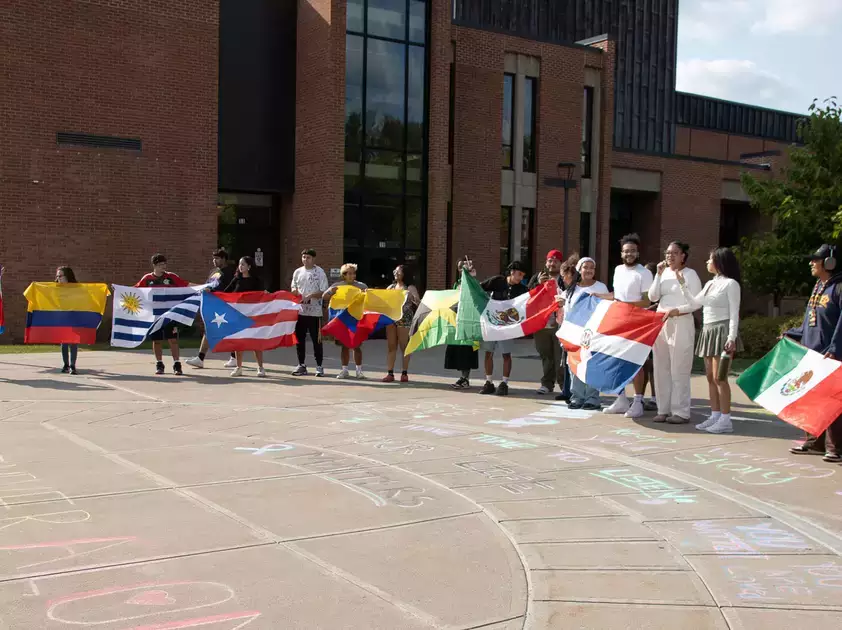 Students celebrate the start of National Hispanic Heritage Month.