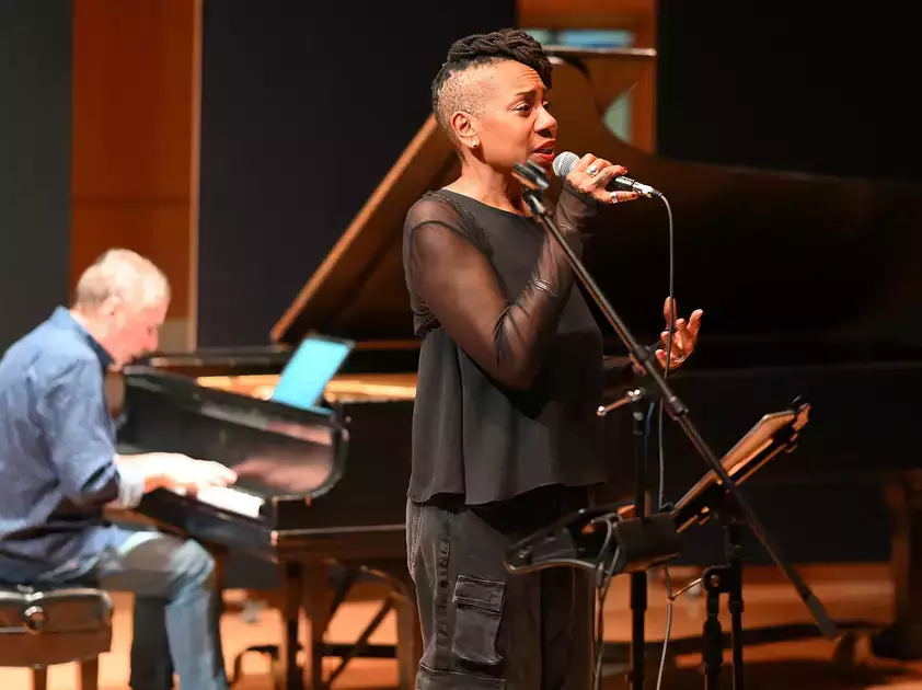 Lisa Marie Simmons, Artist in Residence, performing.