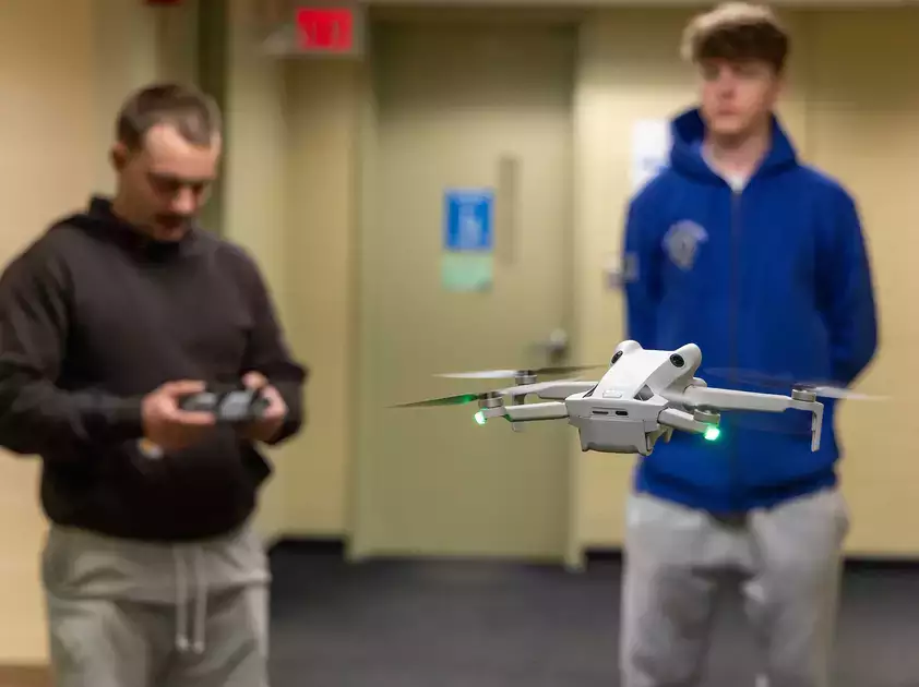 Students in GEOG 3226 learn the fundamentals of drone operation