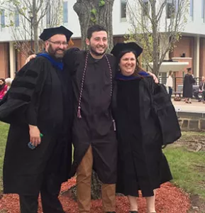 Geography students graduating.